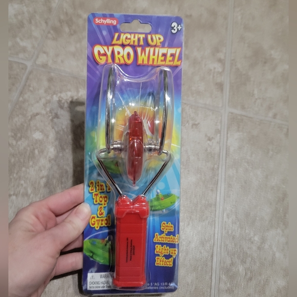 Schylling Light Up Gyro Wheel Toy 2 In 1 Top & Gyro Spin Activates Light NEW - Picture 1 of 10